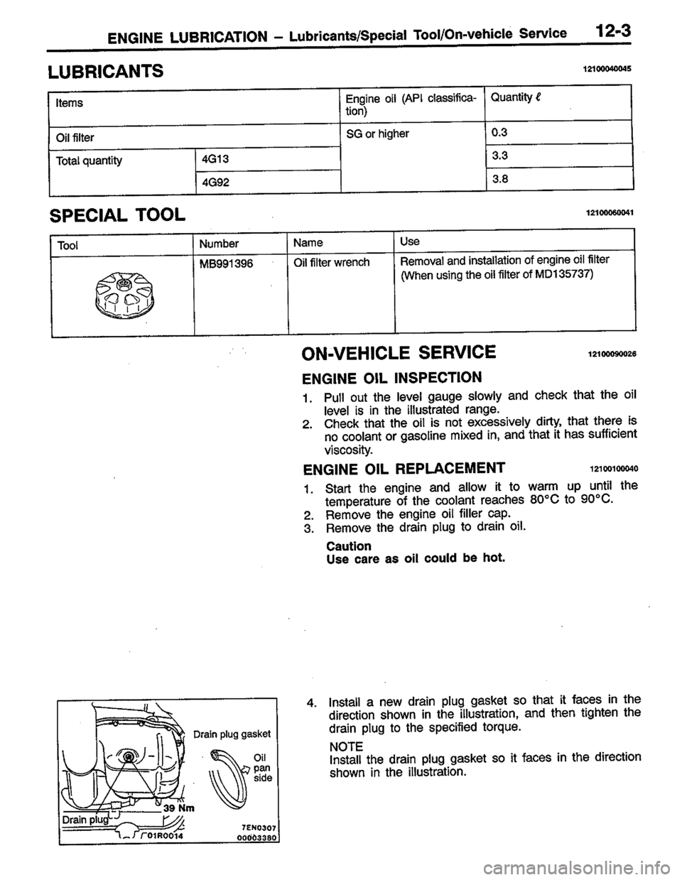 MITSUBISHI COLT 1996 Owners Manual MITSUBISHI COLT 1996 Owners Manual