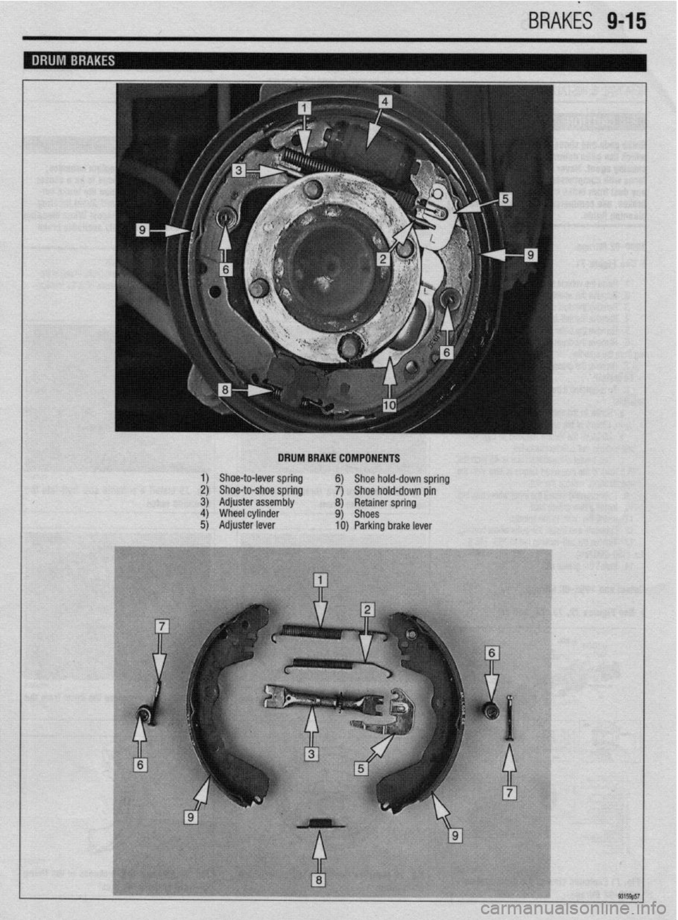 MITSUBISHI DIAMANTE 1900  Repair Manual .I. _ 
BRAKis 9-15  