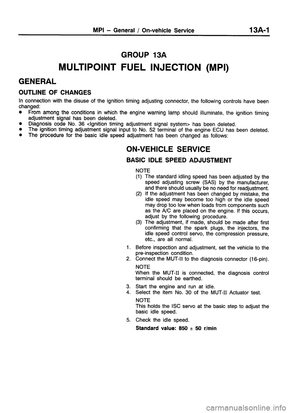 MITSUBISHI ECLIPSE 1998 Workshop Manual MITSUBISHI ECLIPSE 1998 Workshop Manual