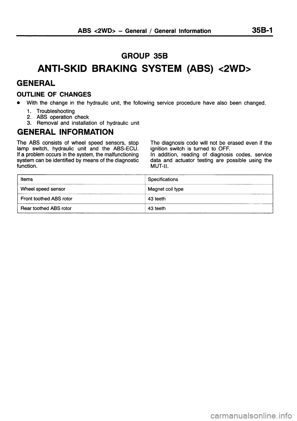 MITSUBISHI ECLIPSE 1998 Workshop Manual MITSUBISHI ECLIPSE 1998 Workshop Manual