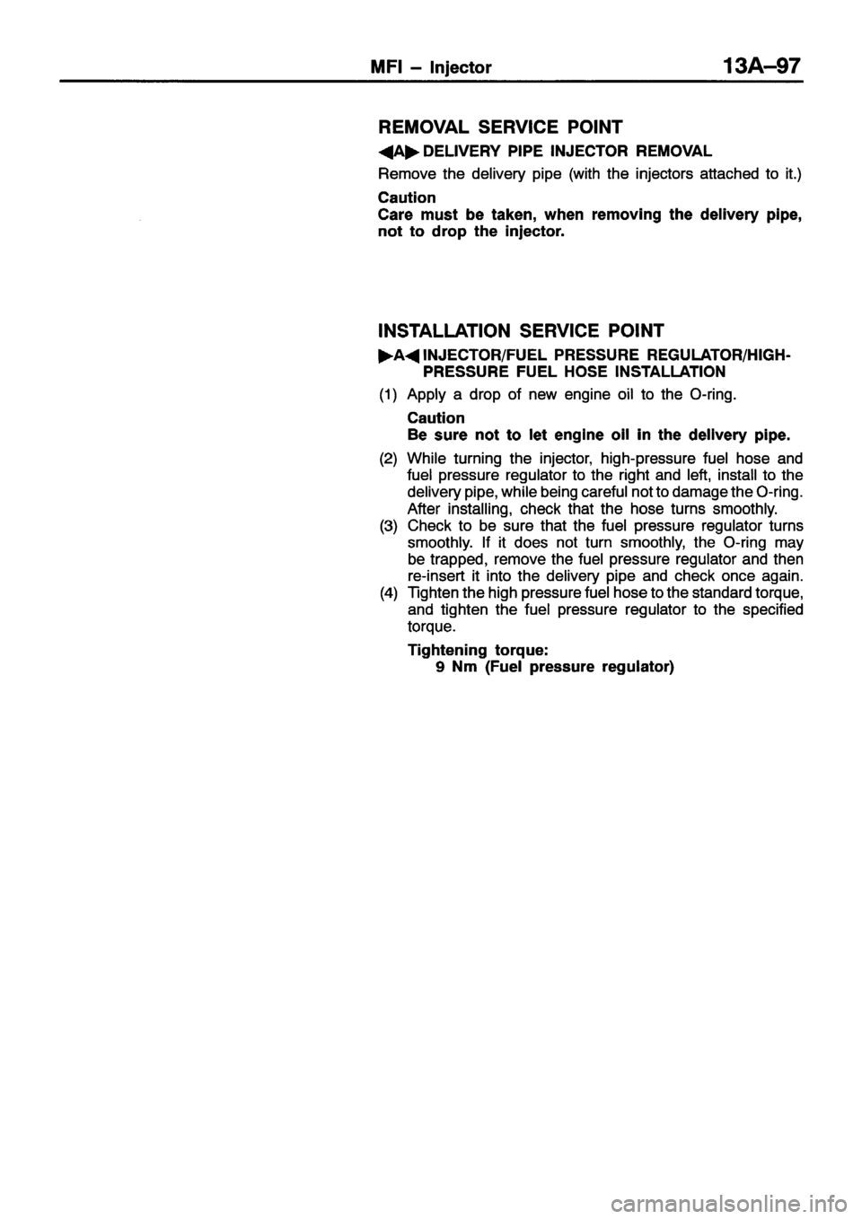 MITSUBISHI ECLIPSE 1996 Workshop Manual MITSUBISHI ECLIPSE 1996 Workshop Manual