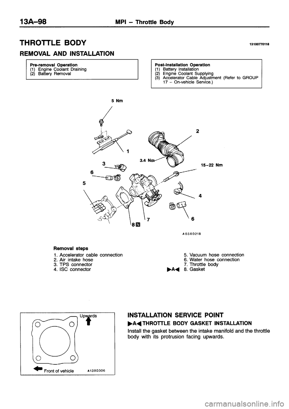 MITSUBISHI ECLIPSE 1996 Workshop Manual MITSUBISHI ECLIPSE 1996 Workshop Manual