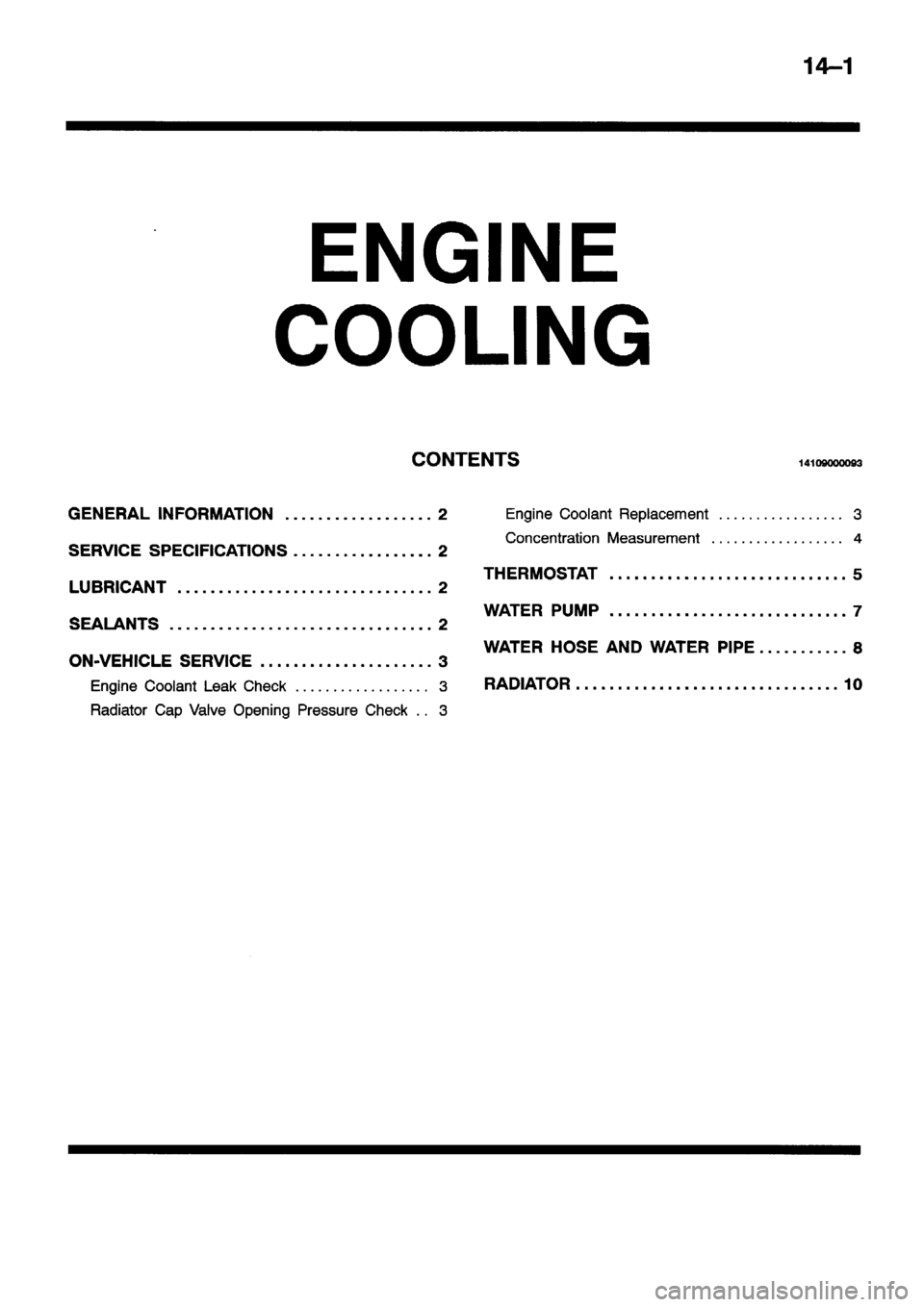 MITSUBISHI ECLIPSE 1996 Workshop Manual MITSUBISHI ECLIPSE 1996 Workshop Manual