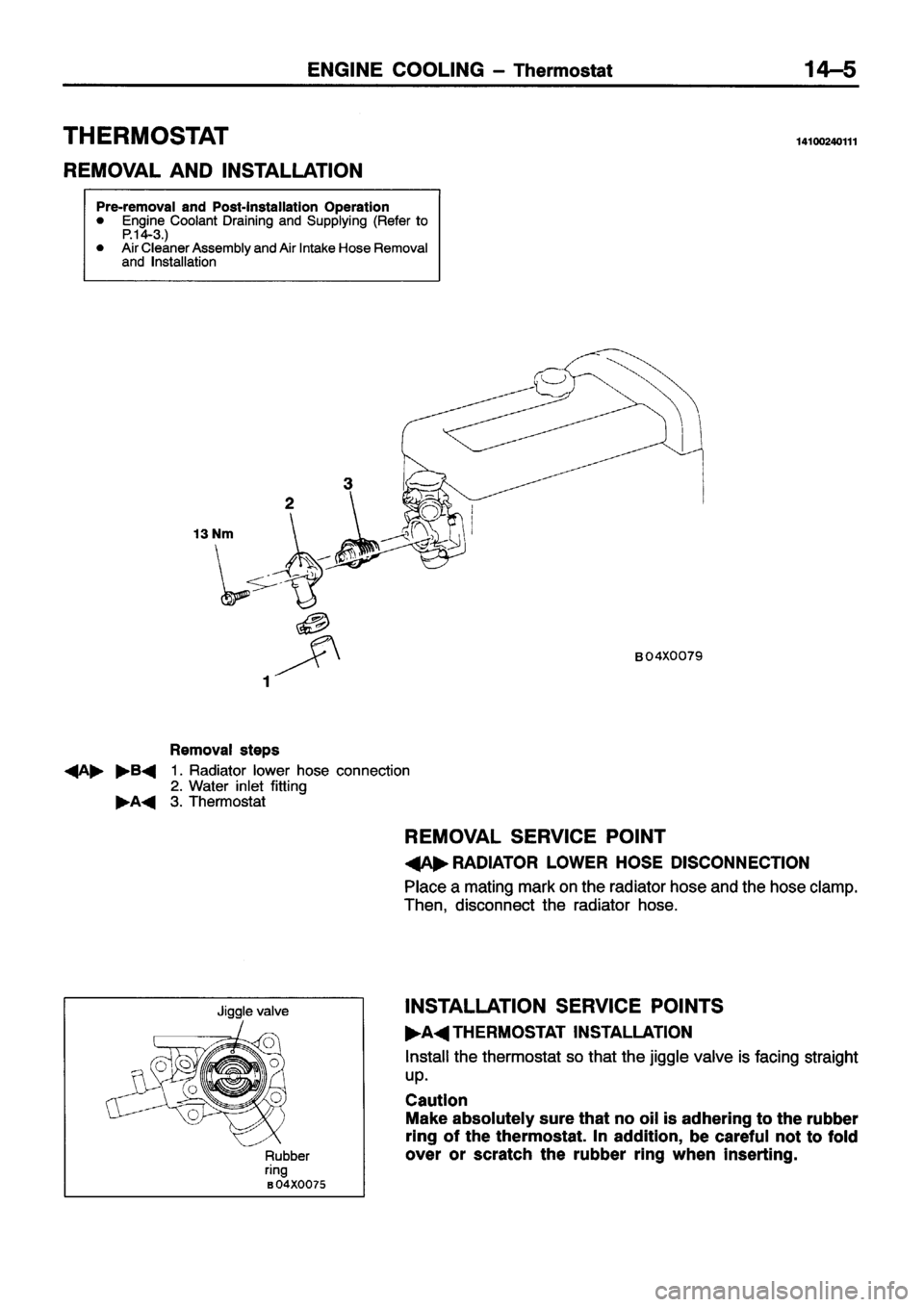 MITSUBISHI ECLIPSE 1996 Workshop Manual MITSUBISHI ECLIPSE 1996 Workshop Manual