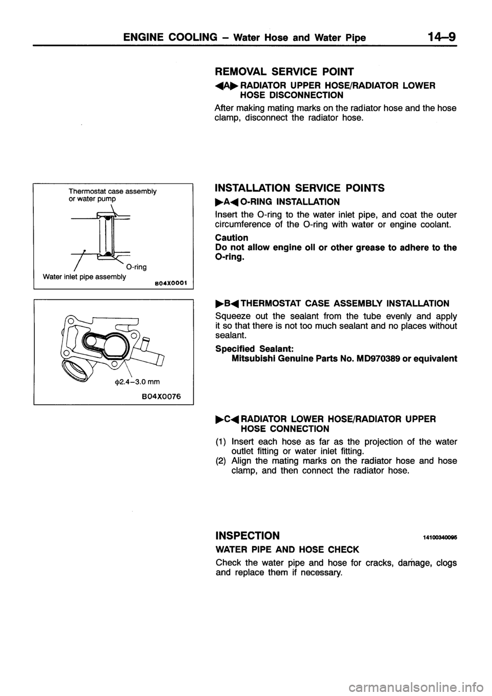 MITSUBISHI ECLIPSE 1996 Workshop Manual MITSUBISHI ECLIPSE 1996 Workshop Manual
