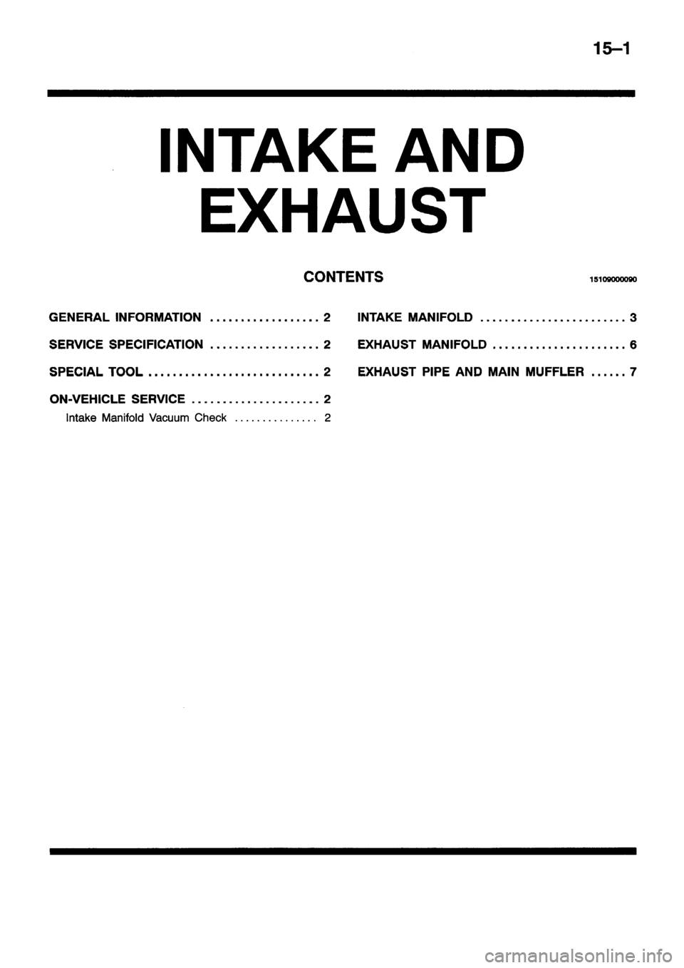 MITSUBISHI ECLIPSE 1996 Workshop Manual MITSUBISHI ECLIPSE 1996 Workshop Manual