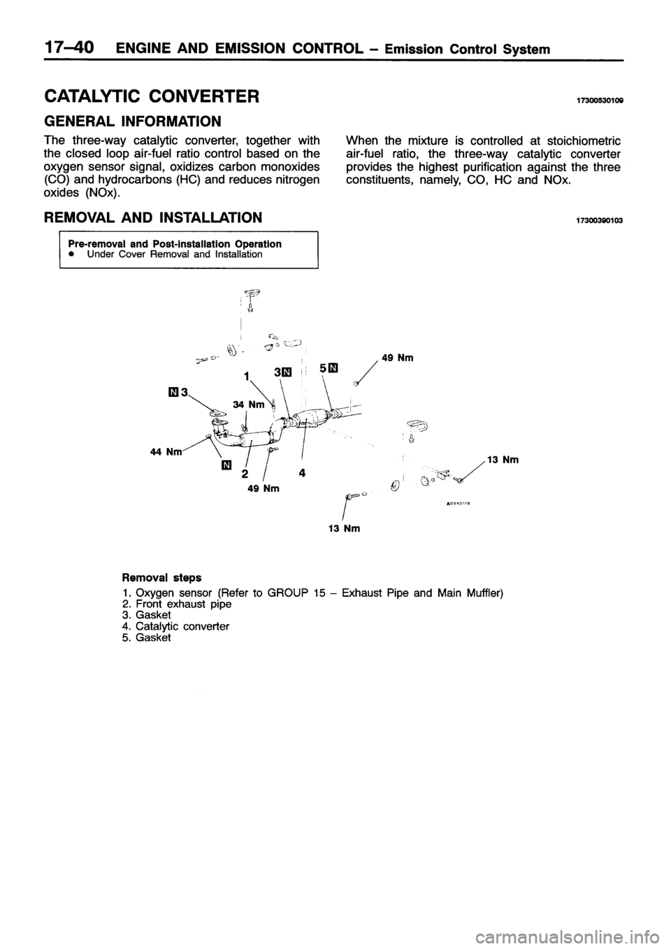 MITSUBISHI ECLIPSE 1996  Workshop Manual 