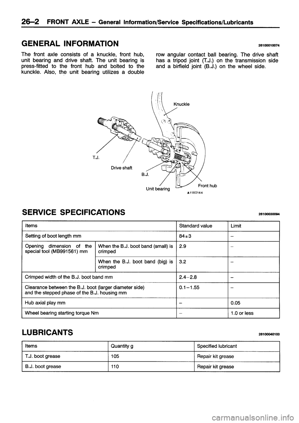 MITSUBISHI ECLIPSE 1996 Workshop Manual MITSUBISHI ECLIPSE 1996 Workshop Manual
