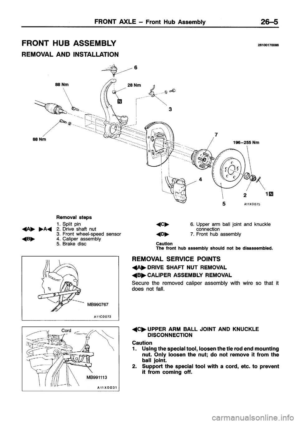 MITSUBISHI ECLIPSE 1996 Workshop Manual MITSUBISHI ECLIPSE 1996 Workshop Manual