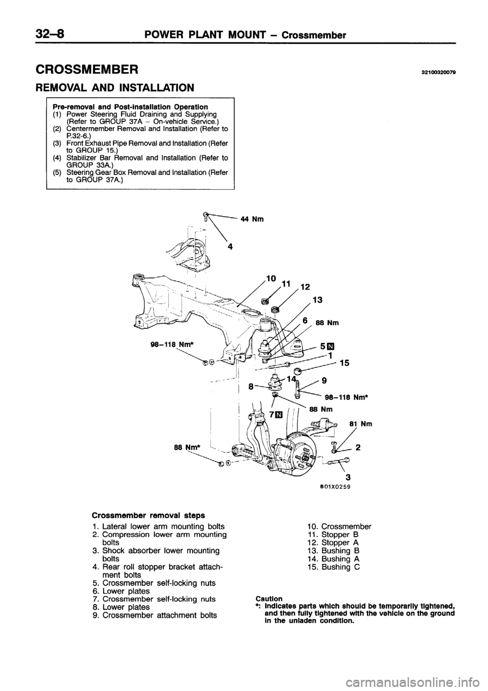 MITSUBISHI ECLIPSE 1996  Workshop Manual 