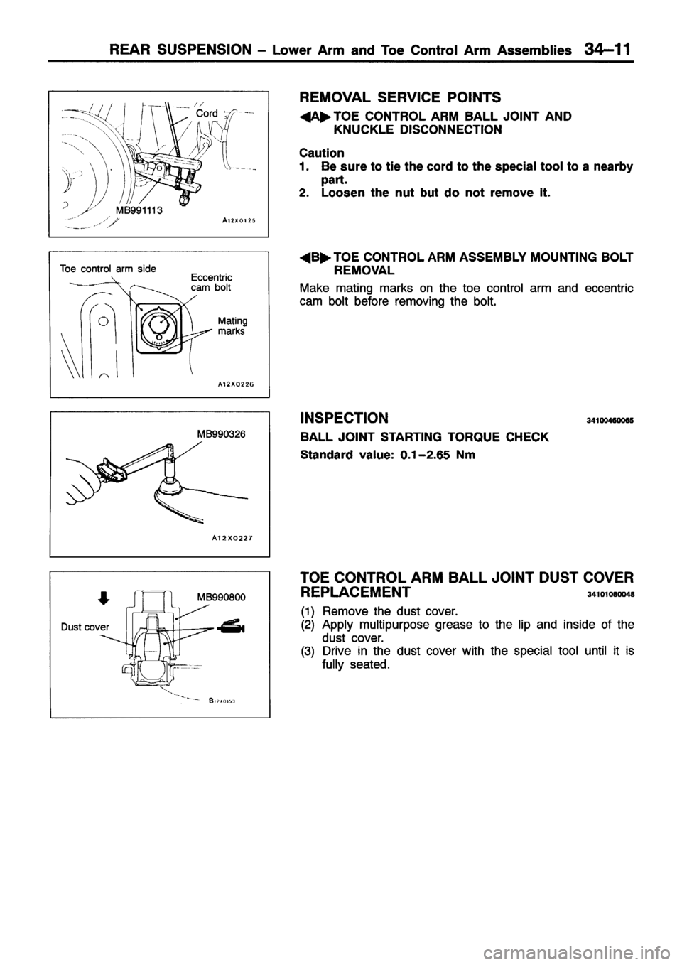 MITSUBISHI ECLIPSE 1996  Workshop Manual 