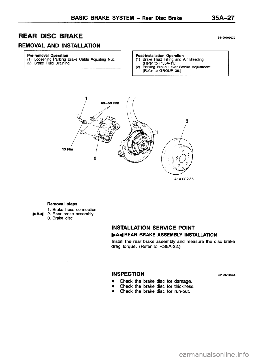 MITSUBISHI ECLIPSE 1996 Workshop Manual MITSUBISHI ECLIPSE 1996 Workshop Manual