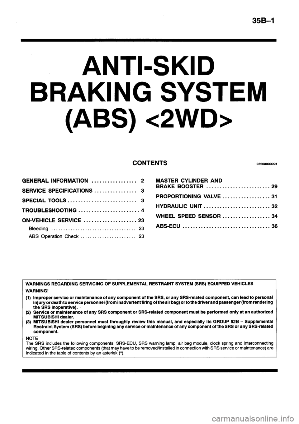 MITSUBISHI ECLIPSE 1996 Workshop Manual MITSUBISHI ECLIPSE 1996 Workshop Manual
