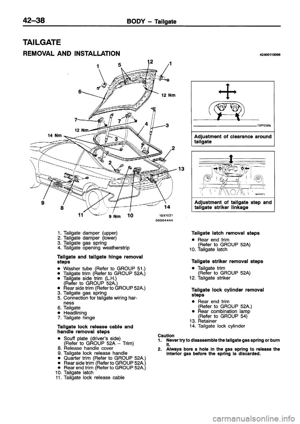 MITSUBISHI ECLIPSE 1996  Workshop Manual 