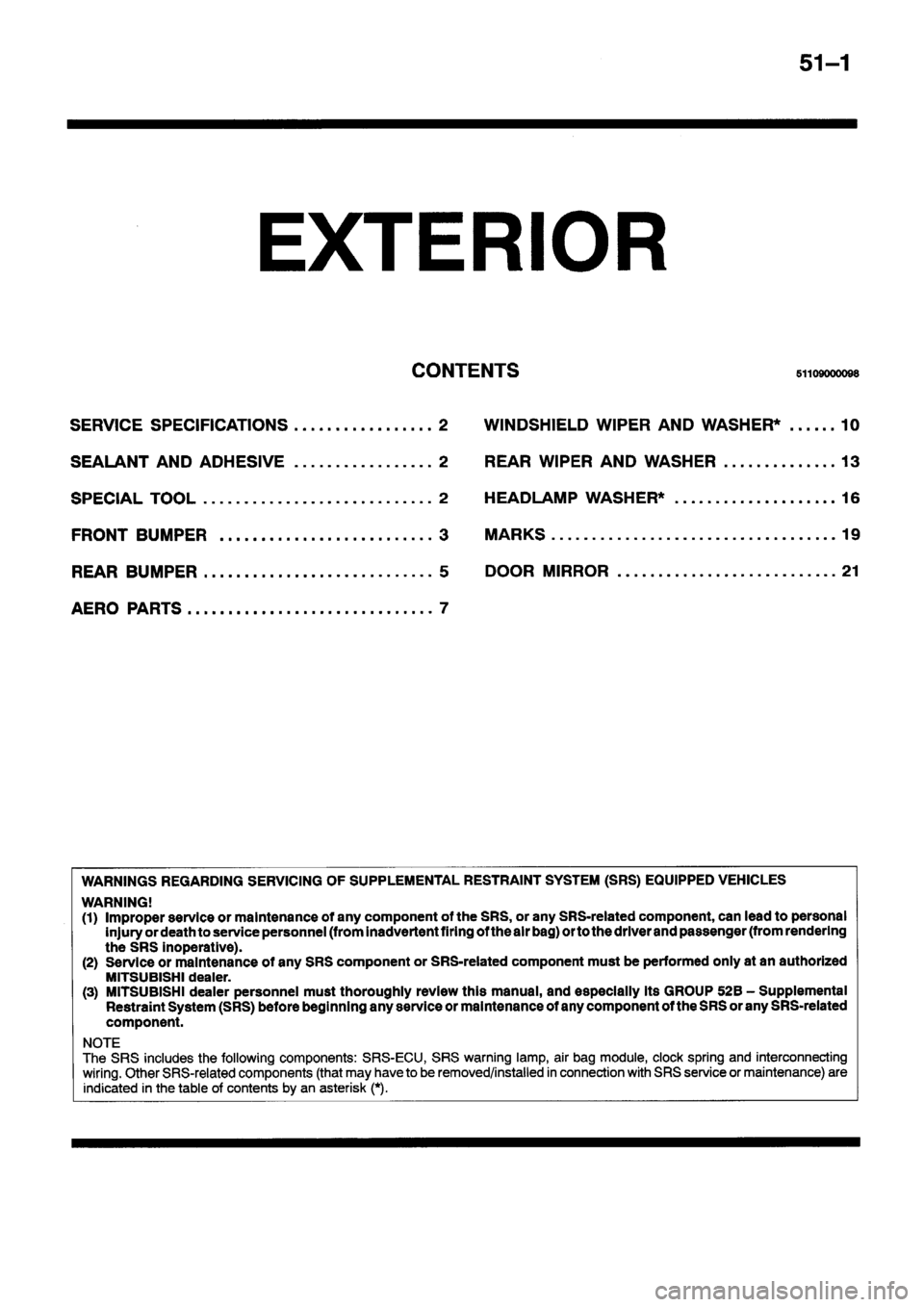 MITSUBISHI ECLIPSE 1996  Workshop Manual 