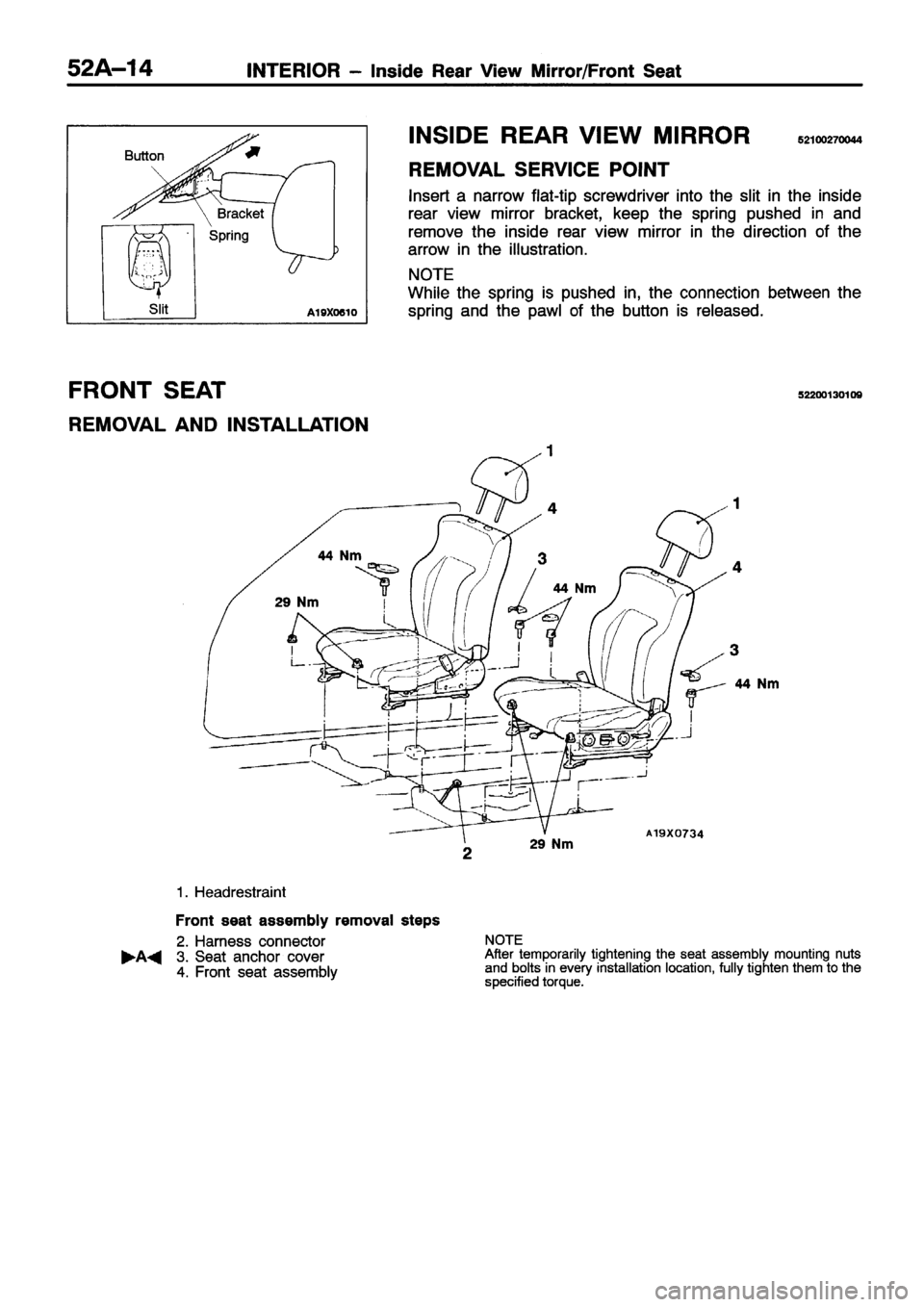 MITSUBISHI ECLIPSE 1996  Workshop Manual 