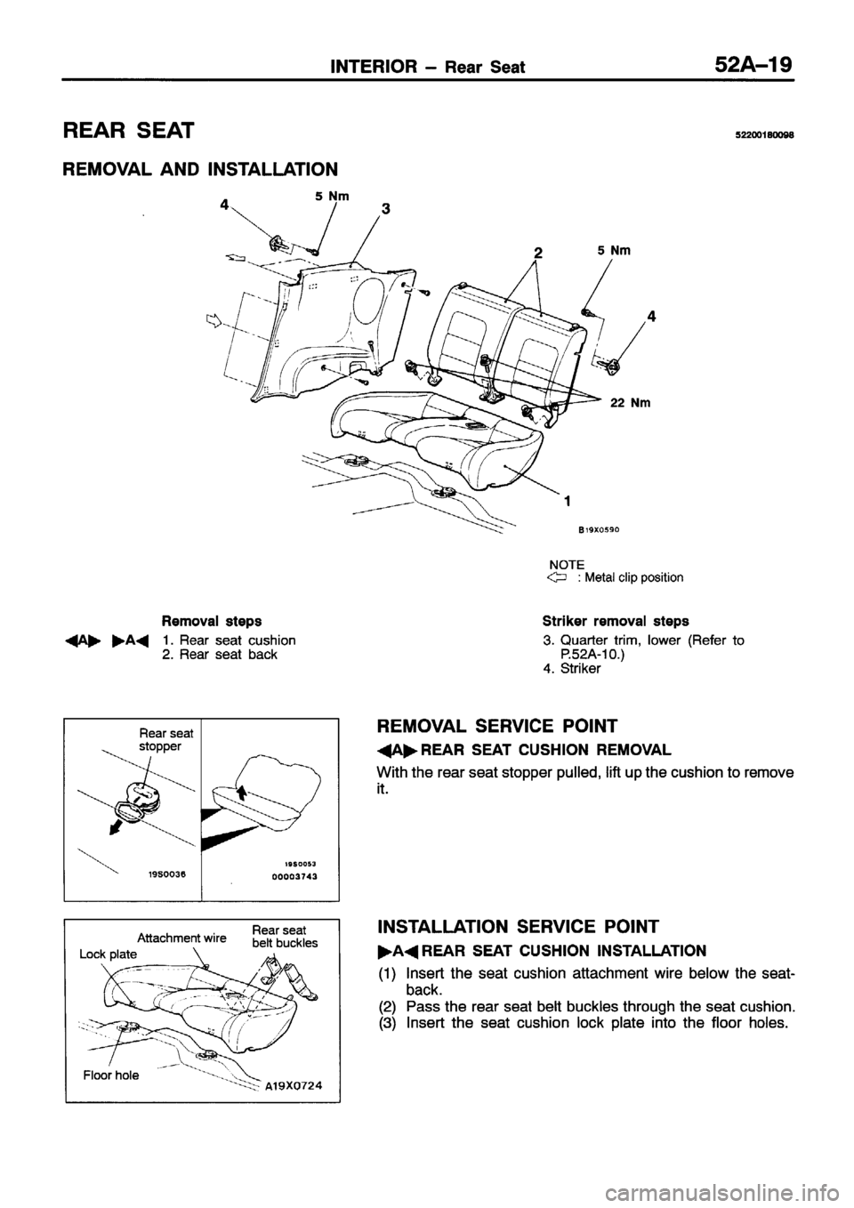 MITSUBISHI ECLIPSE 1996  Workshop Manual 