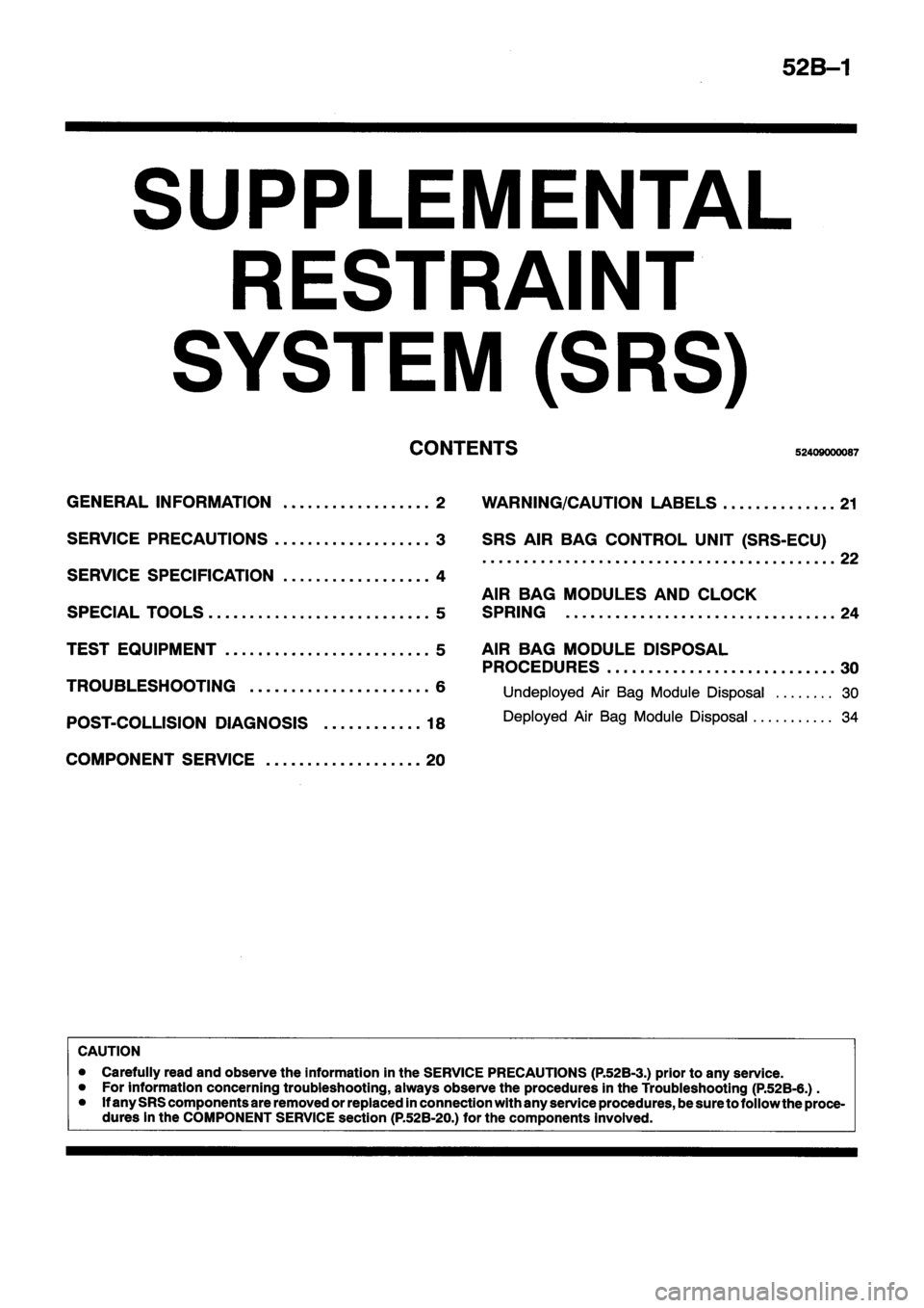 MITSUBISHI ECLIPSE 1996  Workshop Manual 