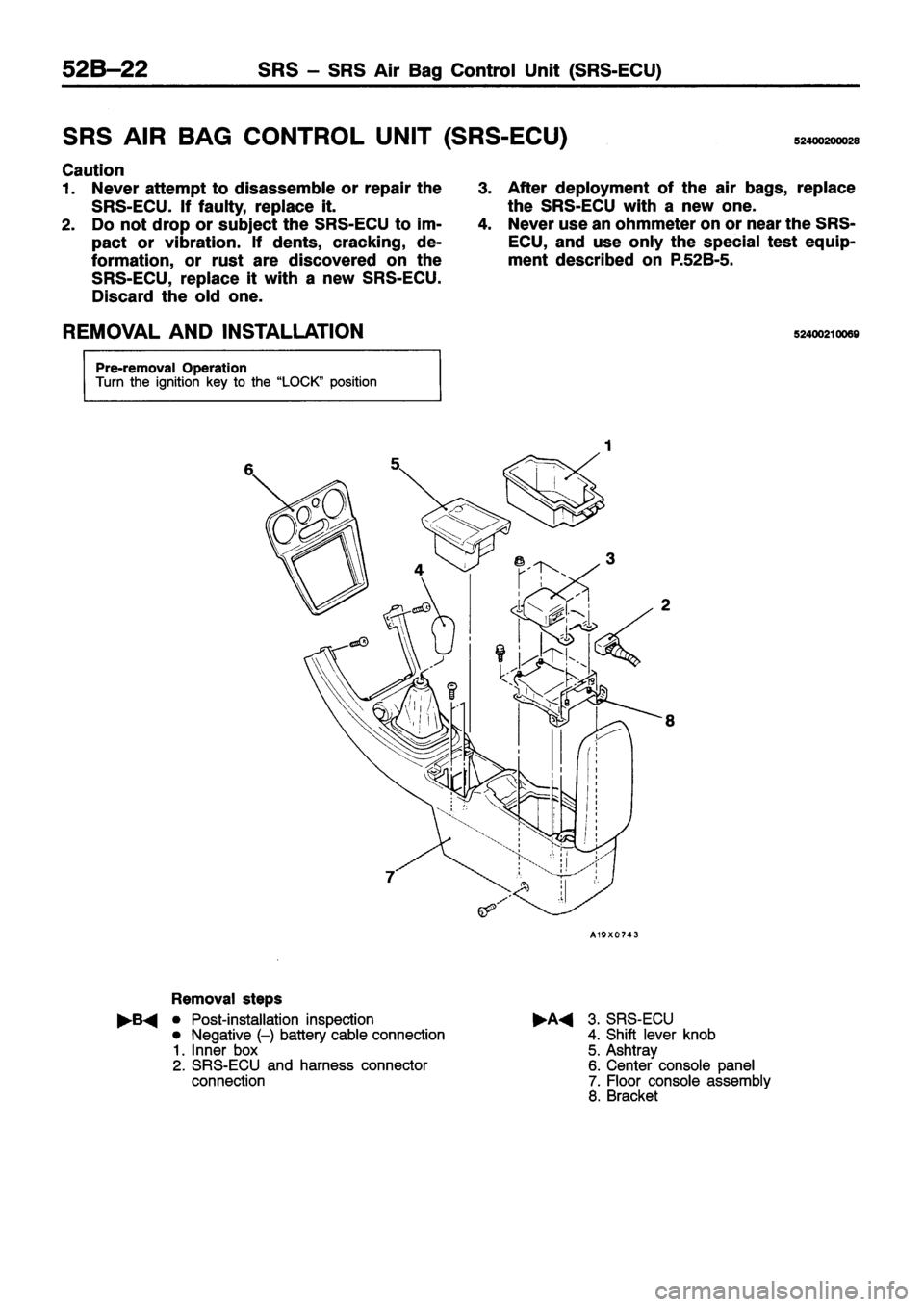 MITSUBISHI ECLIPSE 1996 Workshop Manual MITSUBISHI ECLIPSE 1996 Workshop Manual