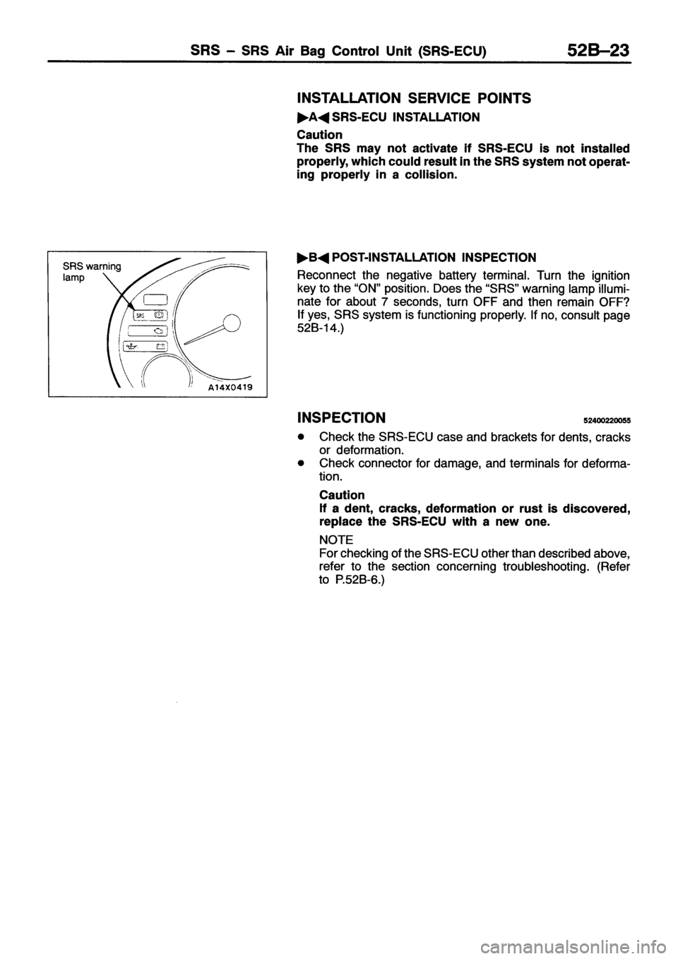 MITSUBISHI ECLIPSE 1996 Workshop Manual MITSUBISHI ECLIPSE 1996 Workshop Manual