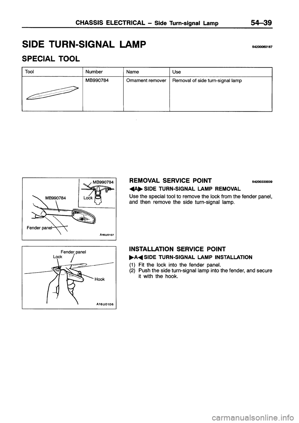MITSUBISHI ECLIPSE 1996 Workshop Manual MITSUBISHI ECLIPSE 1996 Workshop Manual