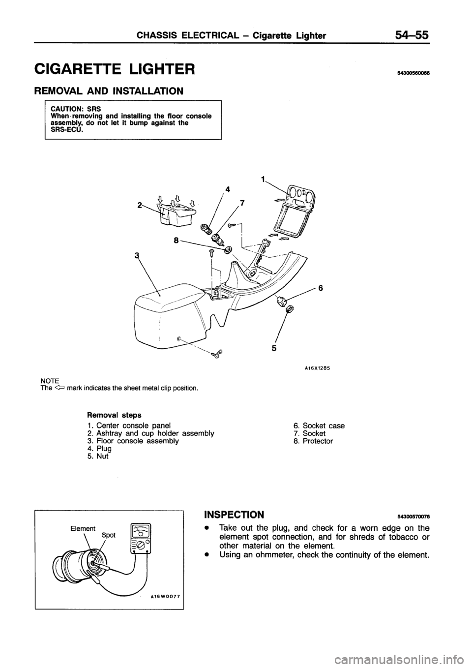 MITSUBISHI ECLIPSE 1996 Workshop Manual MITSUBISHI ECLIPSE 1996 Workshop Manual