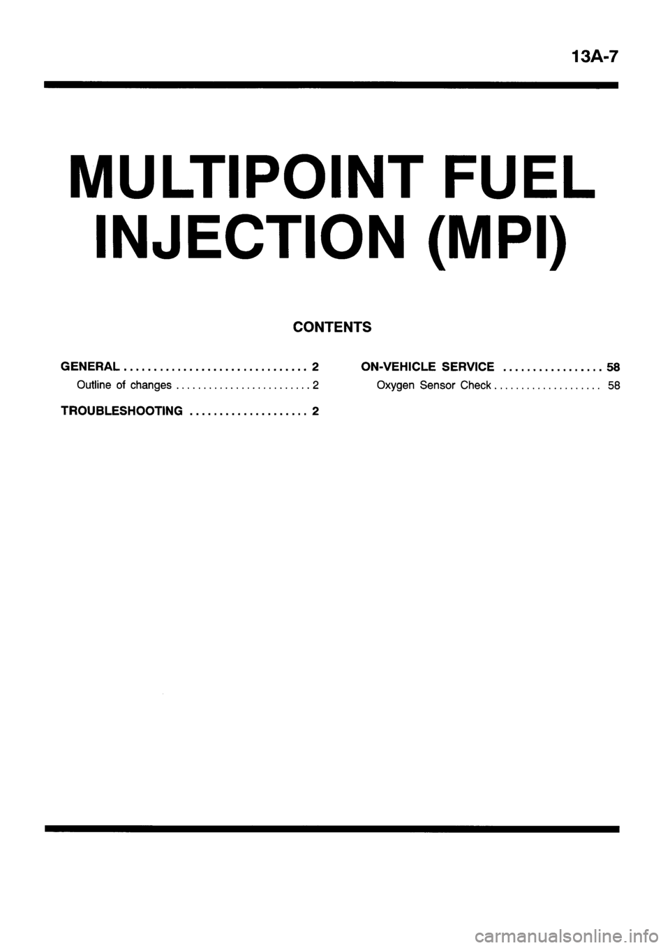 MITSUBISHI ECLIPSE 1997 Workshop Manual MITSUBISHI ECLIPSE 1997 Workshop Manual