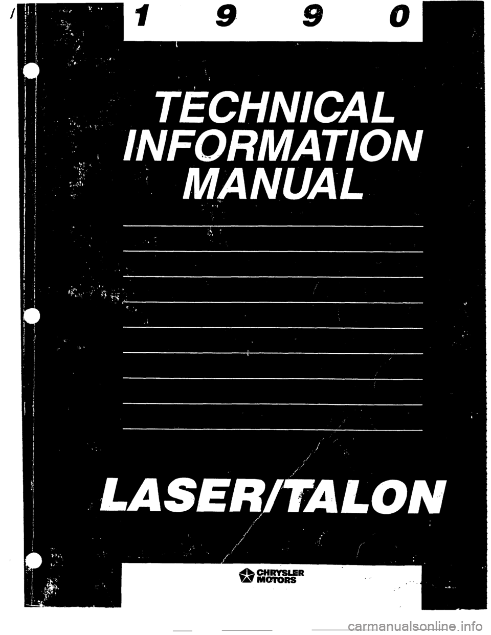 MITSUBISHI ECLIPSE 1990 Service Manual MITSUBISHI ECLIPSE 1990 Service Manual