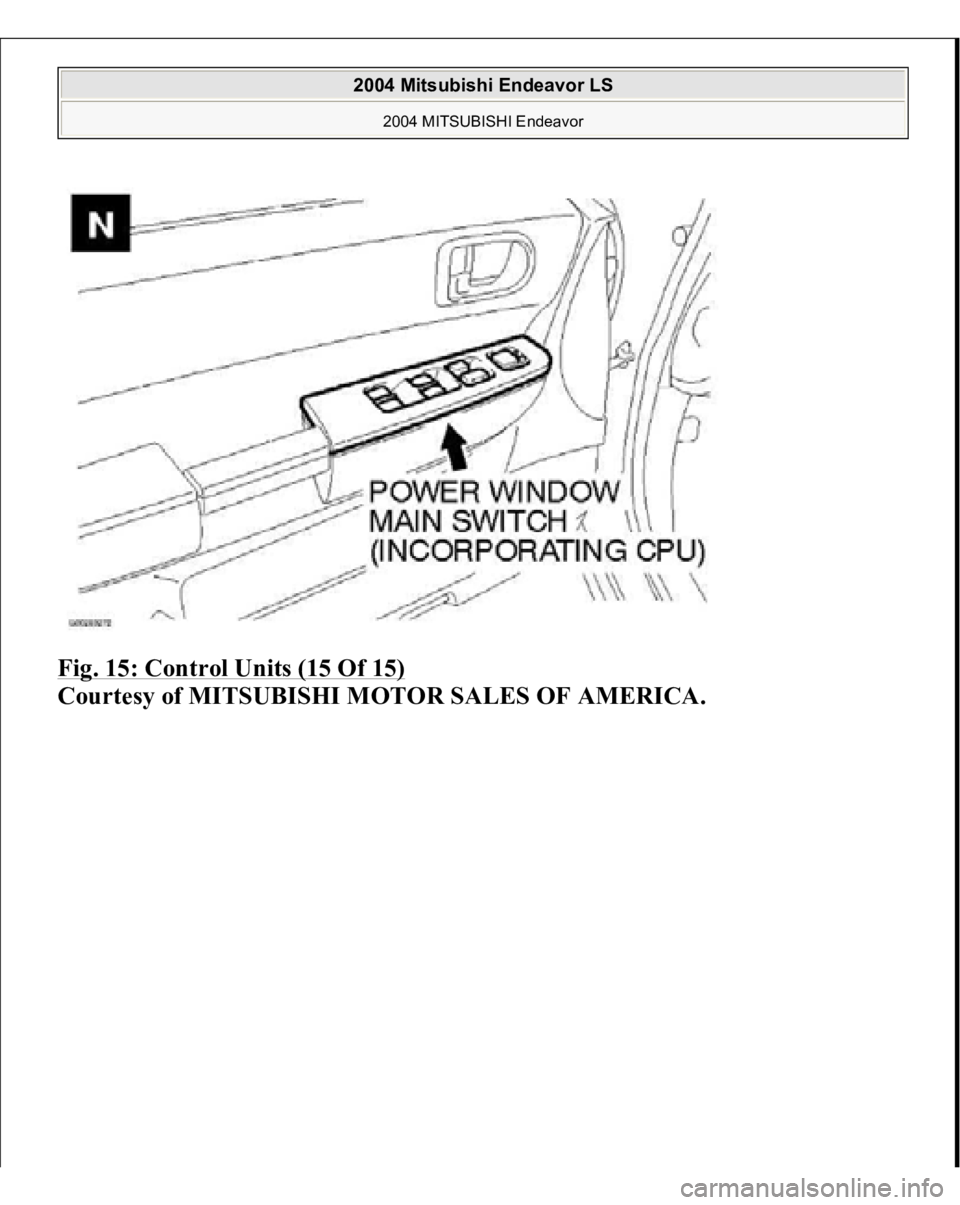 MITSUBISHI ENDEAVOR 2004  Service Repair Manual Fig. 15: Control Units (15 Of 15)
 
Courtesy of MITSUBISHI MOTOR SALES OF AMERICA.
 
2004 Mitsubishi Endeavor LS 
2004 MITSUBISHI Endeavor
   