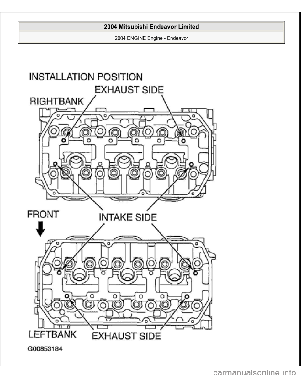 MITSUBISHI ENDEAVOR 2004  Service Repair Manual  
2004 Mitsubishi Endeavor Limited 
2004 ENGINE Engine - Endeavor
   