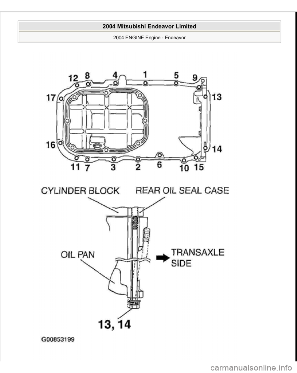 MITSUBISHI ENDEAVOR 2004  Service Repair Manual  
2004 Mitsubishi Endeavor Limited 
2004 ENGINE Engine - Endeavor
   