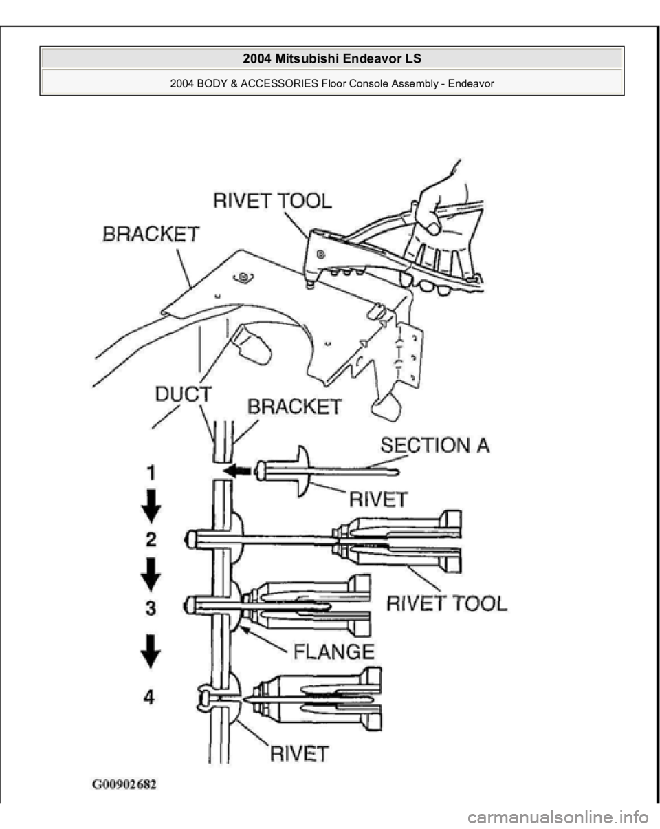 MITSUBISHI ENDEAVOR 2004  Service Repair Manual  
2004 Mitsubishi Endeavor LS 
2004 BODY & ACCESSORIES Floor Console Assembly - Endeavor
   
