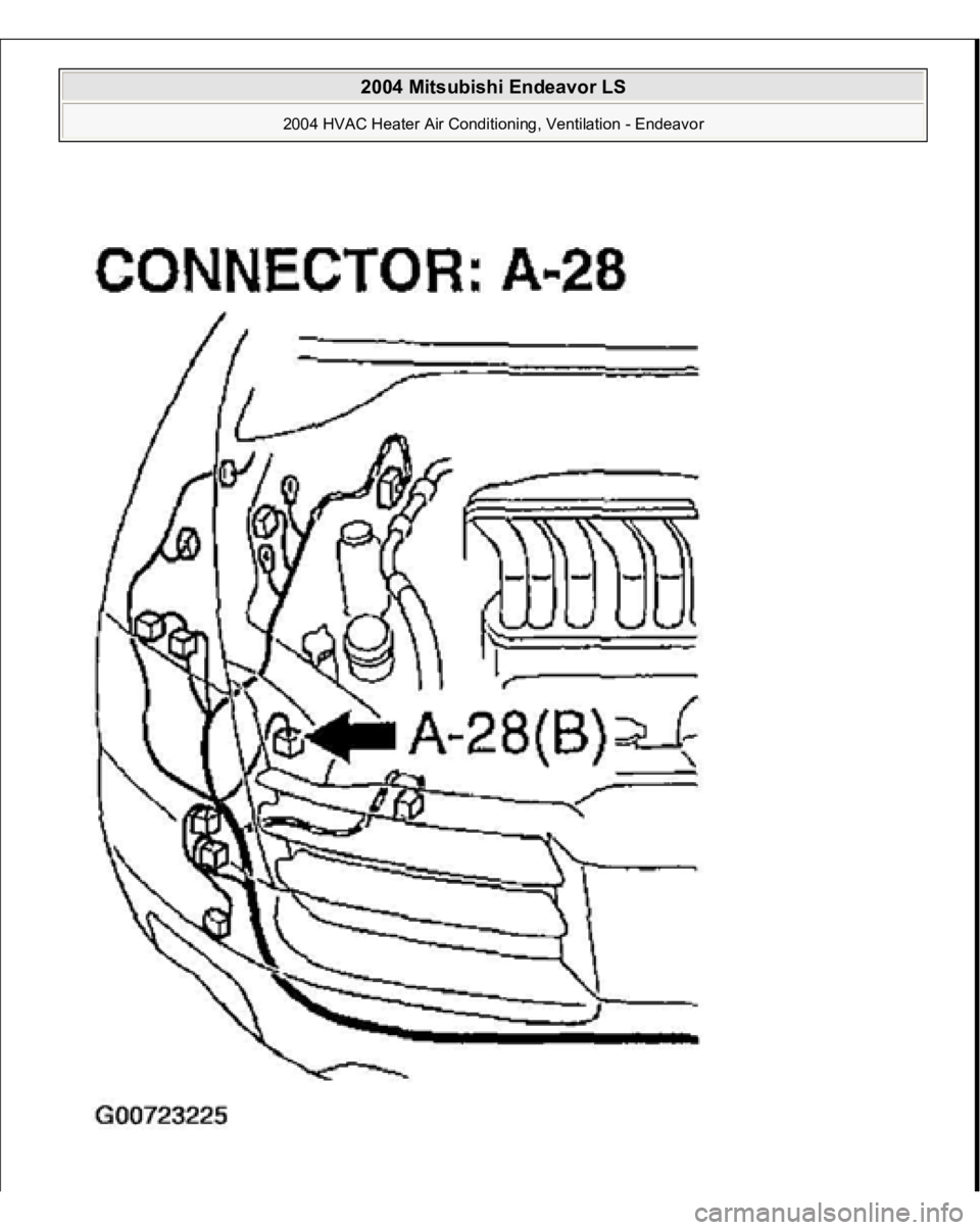 MITSUBISHI ENDEAVOR 2004  Service Repair Manual  
2004 Mitsubishi Endeavor LS 
2004 HVAC Heater Air Conditioning, Ventilation - Endeavor
   