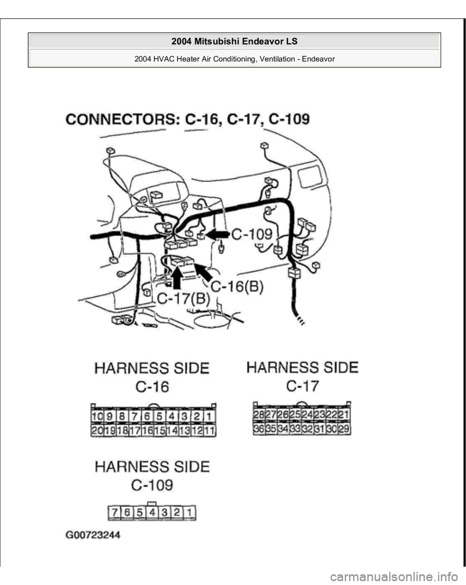 MITSUBISHI ENDEAVOR 2004  Service Repair Manual  
2004 Mitsubishi Endeavor LS 
2004 HVAC Heater Air Conditioning, Ventilation - Endeavor
   