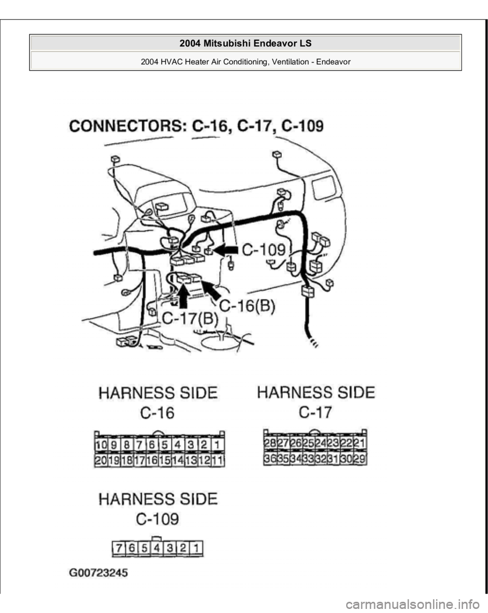 MITSUBISHI ENDEAVOR 2004  Service Repair Manual  
2004 Mitsubishi Endeavor LS 
2004 HVAC Heater Air Conditioning, Ventilation - Endeavor
   