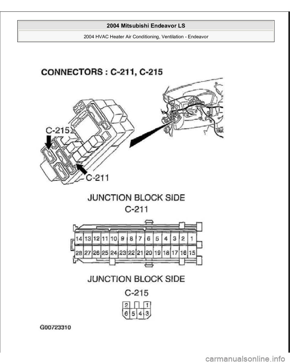 MITSUBISHI ENDEAVOR 2004  Service Repair Manual  
2004 Mitsubishi Endeavor LS 
2004 HVAC Heater Air Conditioning, Ventilation - Endeavor
   