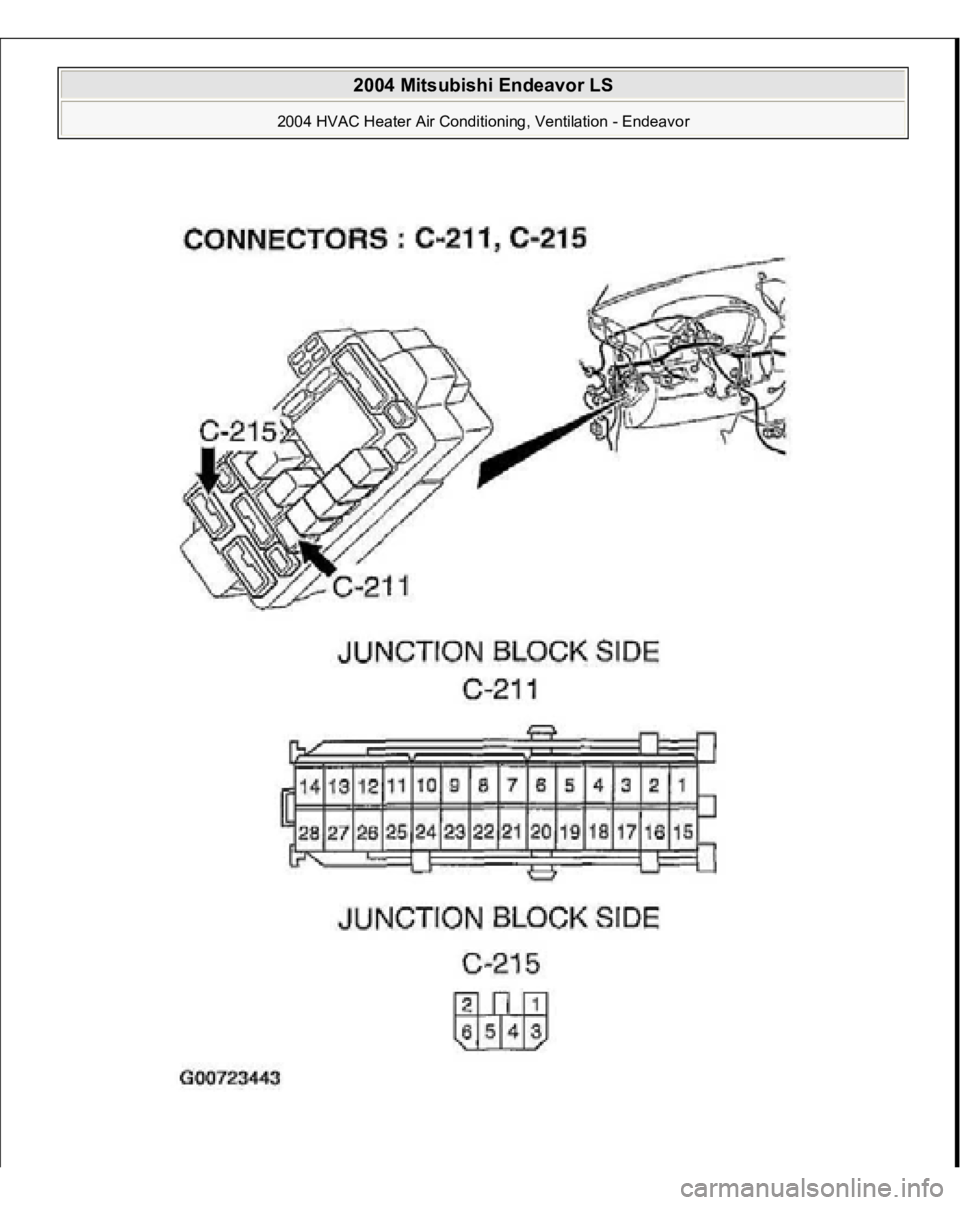 MITSUBISHI ENDEAVOR 2004  Service Repair Manual  
2004 Mitsubishi Endeavor LS 
2004 HVAC Heater Air Conditioning, Ventilation - Endeavor
   