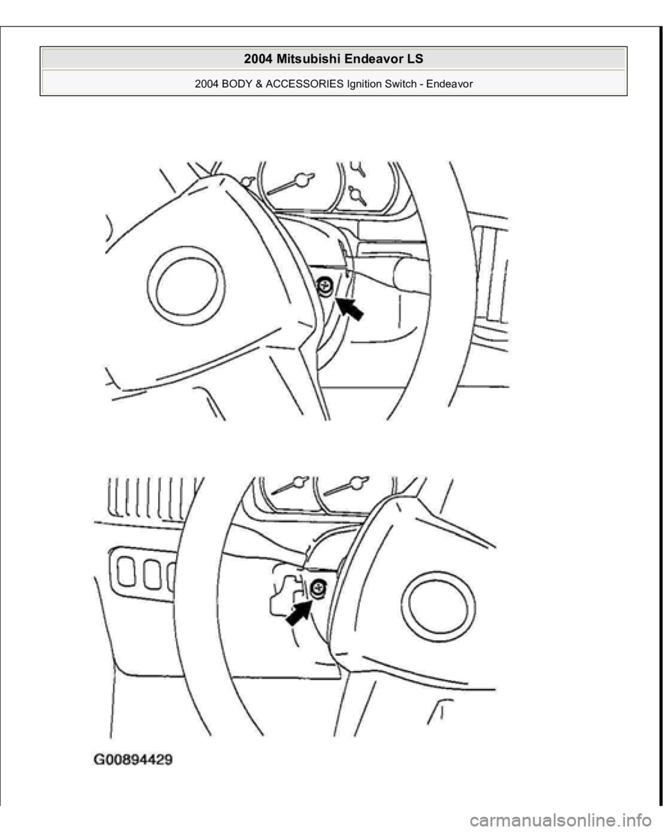 MITSUBISHI ENDEAVOR 2004  Service Repair Manual  
2004 Mitsubishi Endeavor LS 
2004 BODY & ACCESSORIES Ignition Switch - Endeavor
   