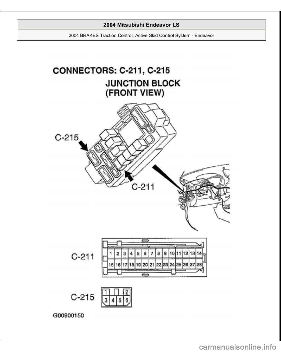 MITSUBISHI ENDEAVOR 2004  Service Repair Manual  
2004 Mitsubishi Endeavor LS 
2004 BRAKES Traction Control, Active Skid Control System - Endeavor
   