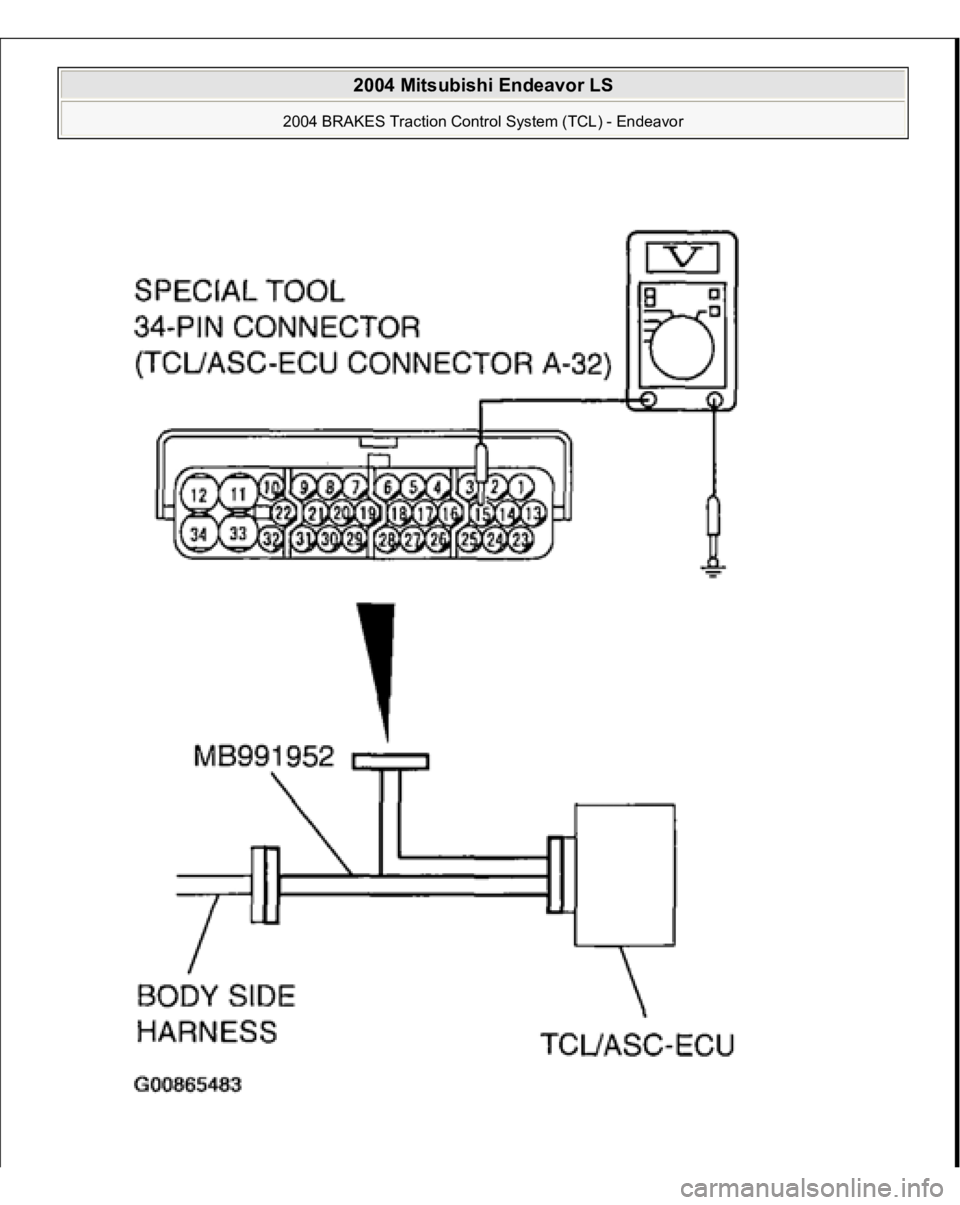 MITSUBISHI ENDEAVOR 2004  Service Repair Manual  
2004 Mitsubishi Endeavor LS 
2004 BRAKES Traction Control System (TCL) - Endeavor
   