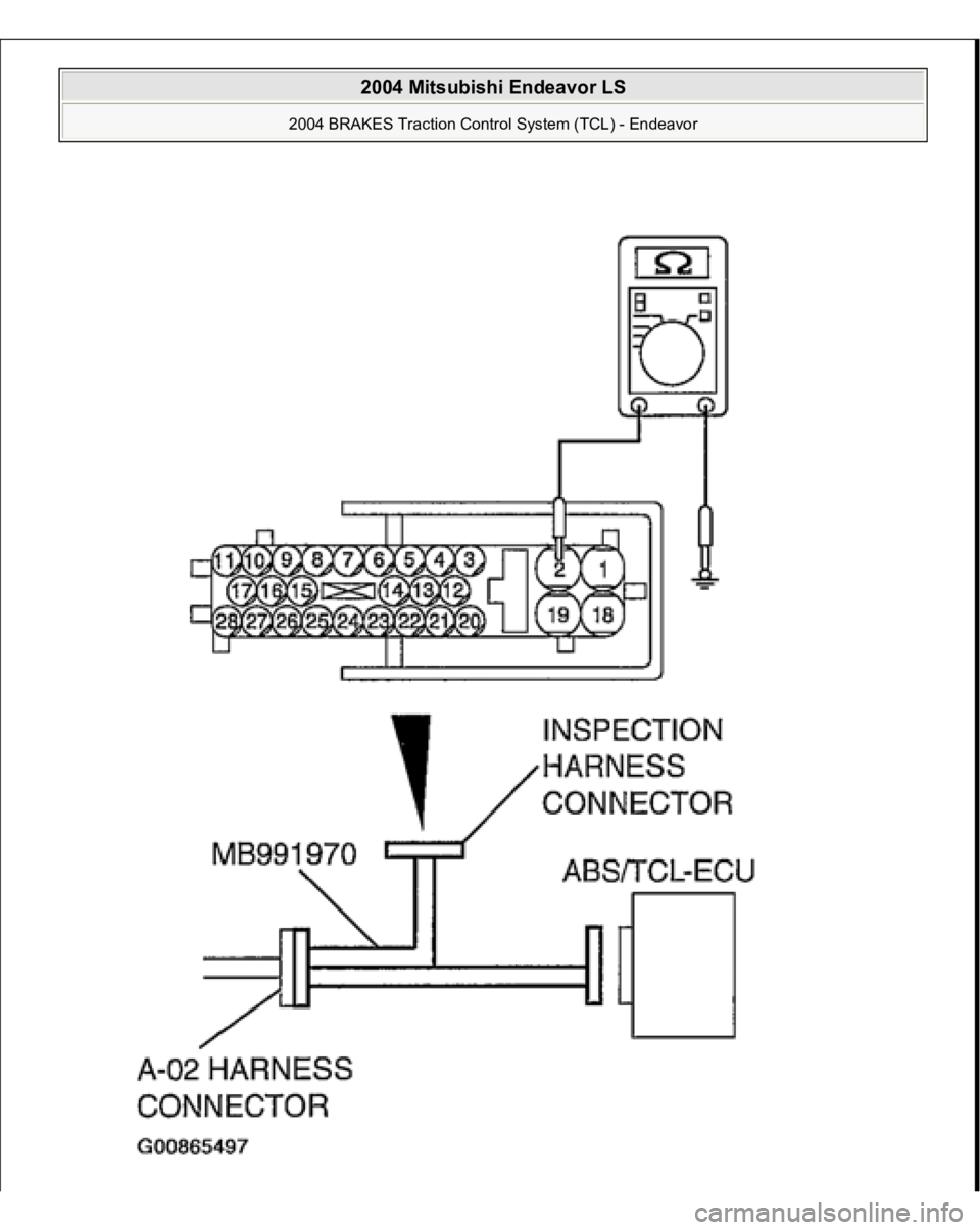 MITSUBISHI ENDEAVOR 2004  Service Repair Manual  
2004 Mitsubishi Endeavor LS 
2004 BRAKES Traction Control System (TCL) - Endeavor
   