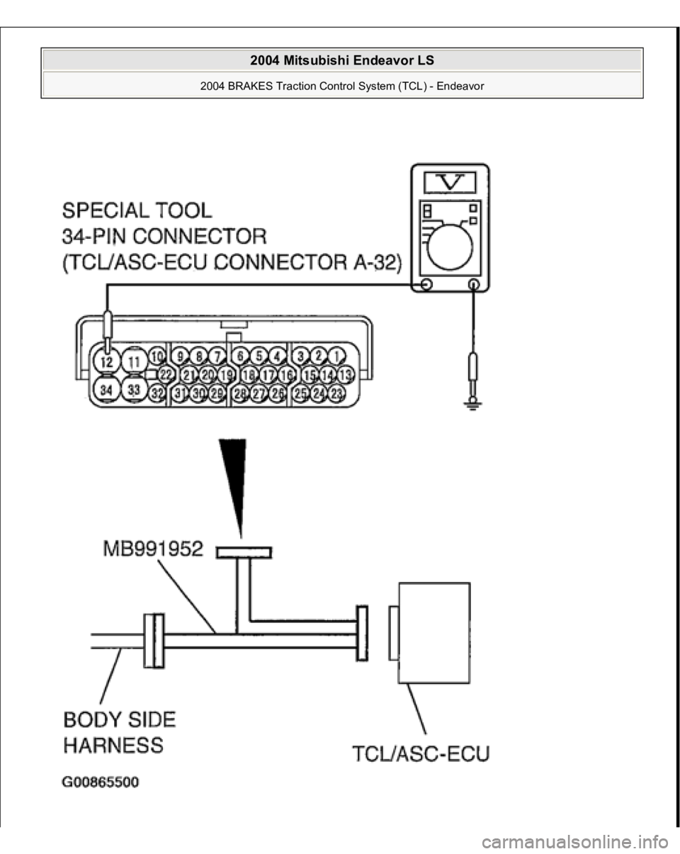 MITSUBISHI ENDEAVOR 2004  Service Repair Manual  
2004 Mitsubishi Endeavor LS 
2004 BRAKES Traction Control System (TCL) - Endeavor
   