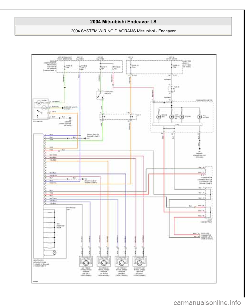 MITSUBISHI ENDEAVOR 2004  Service Repair Manual  
2004 Mitsubishi Endeavor LS 
2004 SYSTEM WIRING DIAGRAMS Mitsubishi - Endeavor
   