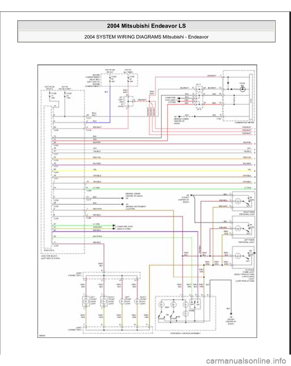 MITSUBISHI ENDEAVOR 2004 Service Repair Manual
2004 Mitsubishi Endeavor LS
2004 SYSTEM WIRING DIAGRAMS Mitsubishi - Endeavor
MITSUBISHI ENDEAVOR 2004 Service Repair Manual
2004 Mitsubishi Endeavor LS
2004 SYSTEM WIRING DIAGRAMS Mitsubishi - Endeavor