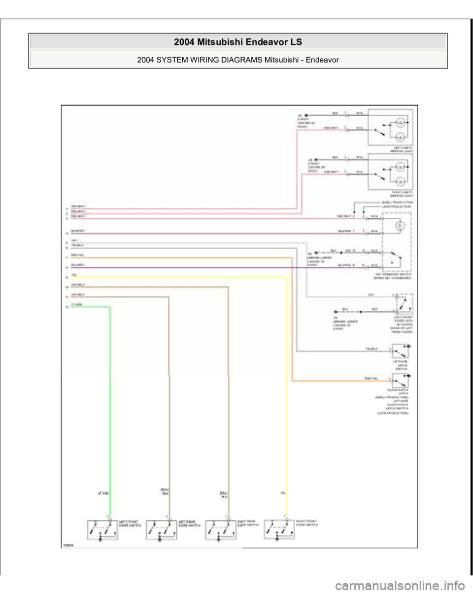 MITSUBISHI ENDEAVOR 2004 Service Repair Manual
2004 Mitsubishi Endeavor LS
2004 SYSTEM WIRING DIAGRAMS Mitsubishi - Endeavor
MITSUBISHI ENDEAVOR 2004 Service Repair Manual
2004 Mitsubishi Endeavor LS
2004 SYSTEM WIRING DIAGRAMS Mitsubishi - Endeavor