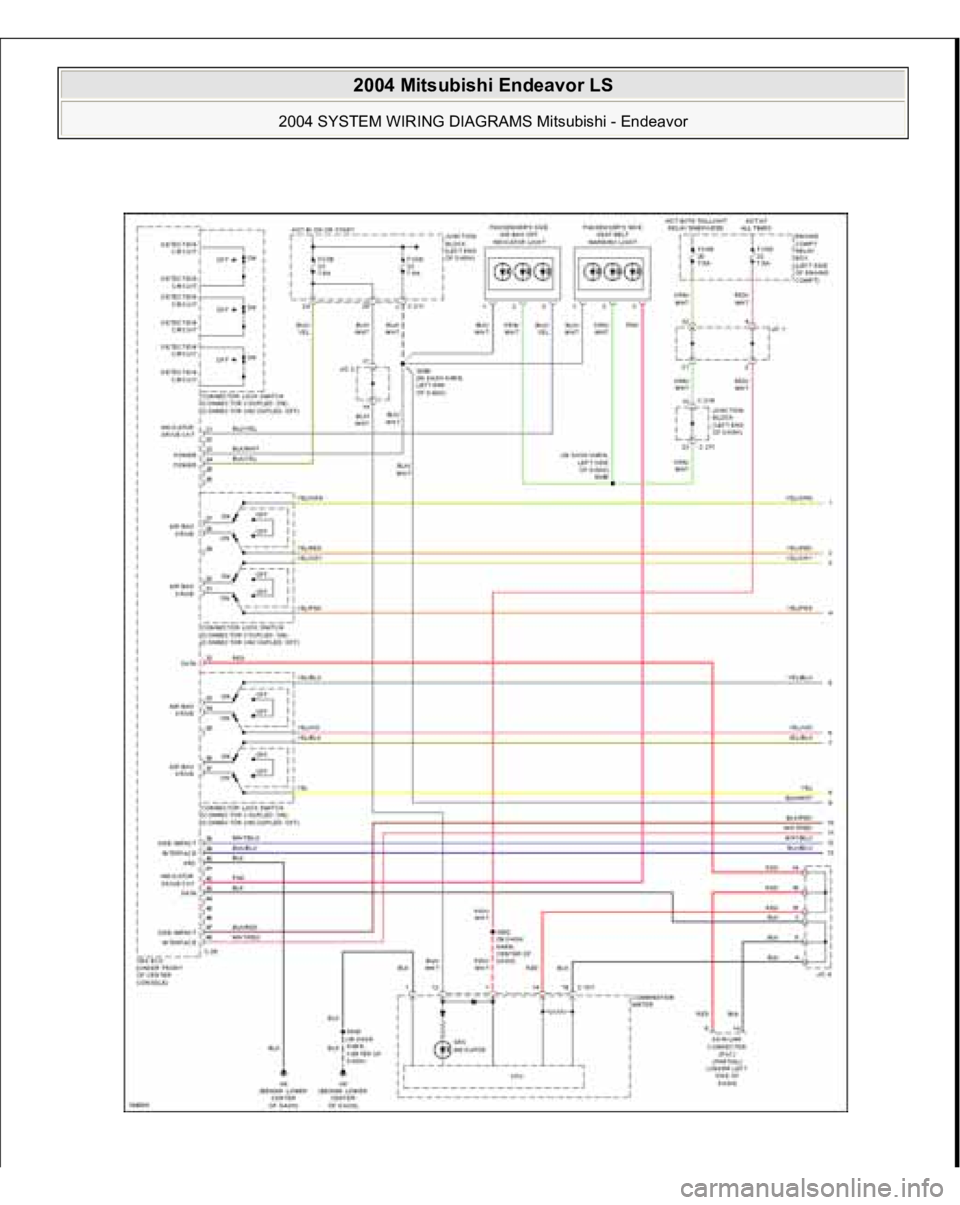 MITSUBISHI ENDEAVOR 2004 Service Repair Manual
2004 Mitsubishi Endeavor LS
2004 SYSTEM WIRING DIAGRAMS Mitsubishi - Endeavor
MITSUBISHI ENDEAVOR 2004 Service Repair Manual
2004 Mitsubishi Endeavor LS
2004 SYSTEM WIRING DIAGRAMS Mitsubishi - Endeavor