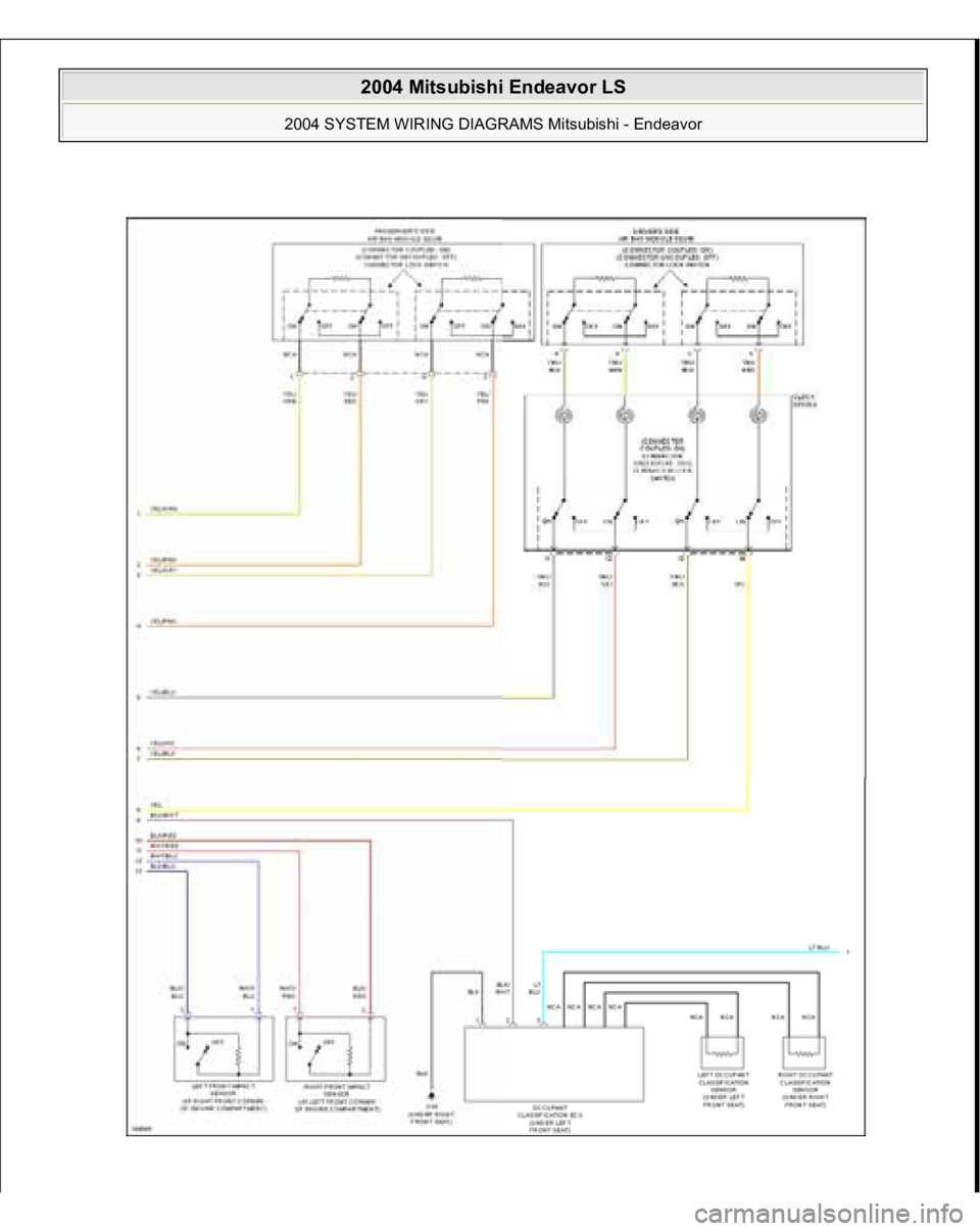 MITSUBISHI ENDEAVOR 2004 Service Repair Manual
2004 Mitsubishi Endeavor LS
2004 SYSTEM WIRING DIAGRAMS Mitsubishi - Endeavor
MITSUBISHI ENDEAVOR 2004 Service Repair Manual
2004 Mitsubishi Endeavor LS
2004 SYSTEM WIRING DIAGRAMS Mitsubishi - Endeavor