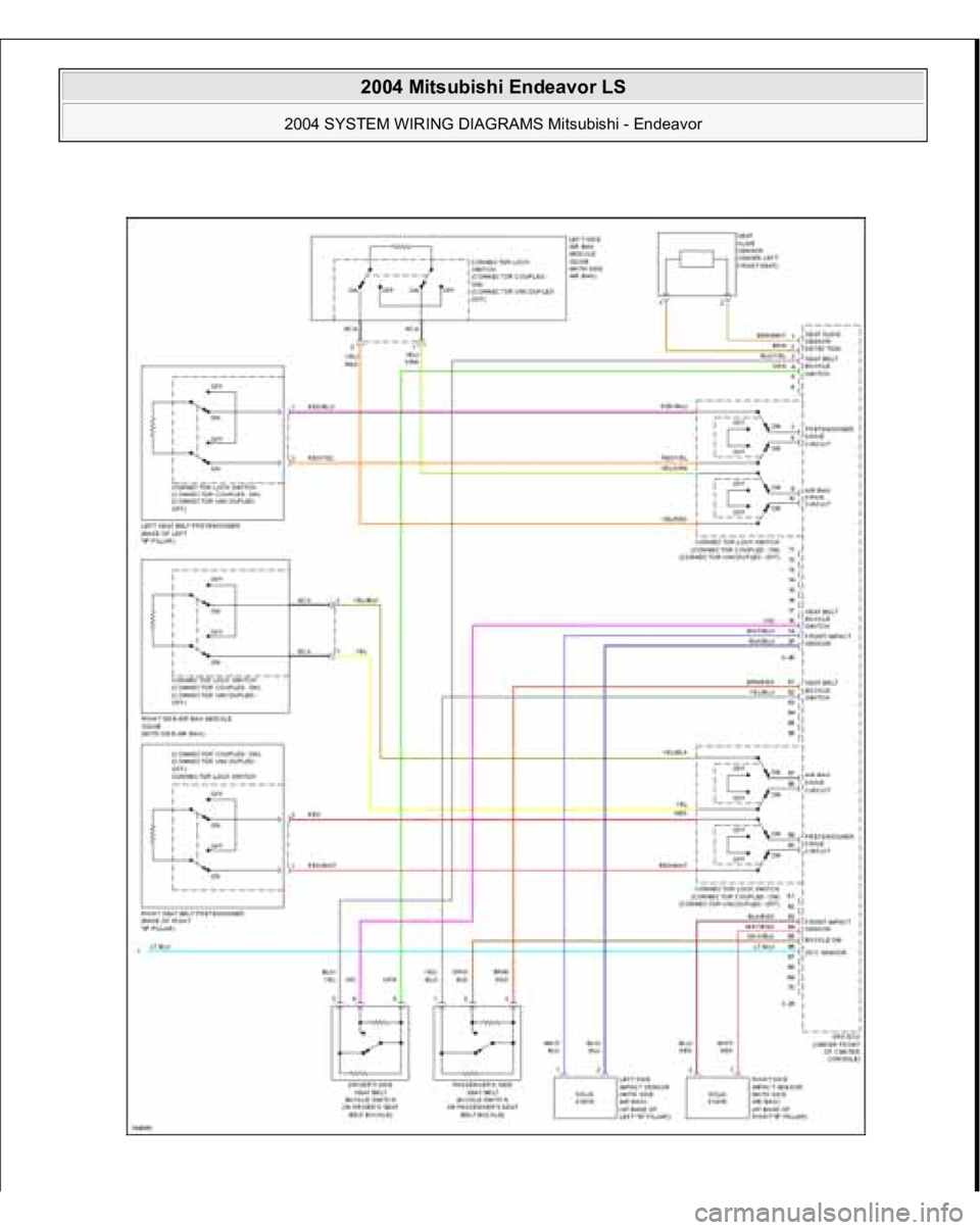 MITSUBISHI ENDEAVOR 2004 Service Repair Manual
2004 Mitsubishi Endeavor LS
2004 SYSTEM WIRING DIAGRAMS Mitsubishi - Endeavor
MITSUBISHI ENDEAVOR 2004 Service Repair Manual
2004 Mitsubishi Endeavor LS
2004 SYSTEM WIRING DIAGRAMS Mitsubishi - Endeavor