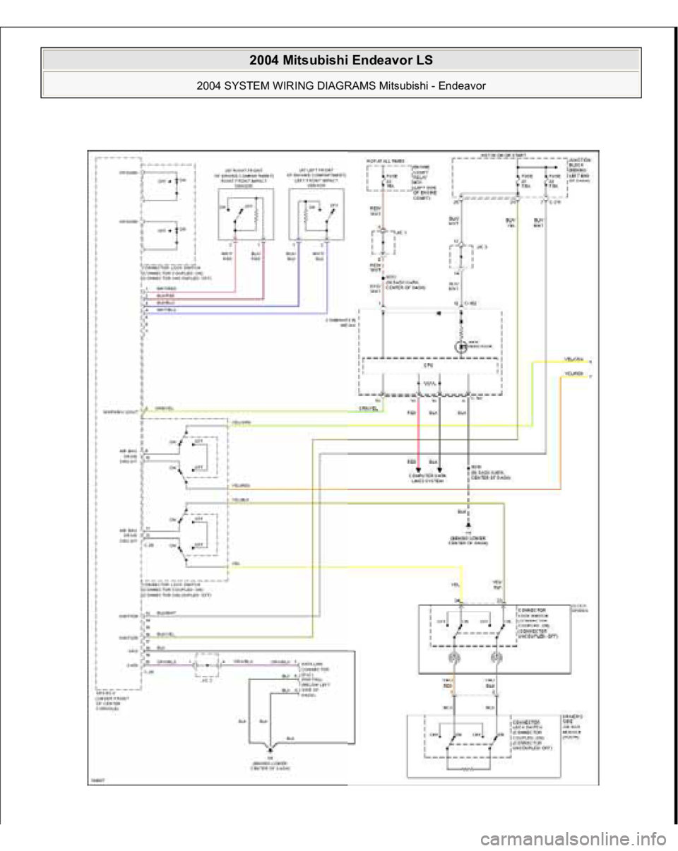 MITSUBISHI ENDEAVOR 2004 Service Repair Manual
2004 Mitsubishi Endeavor LS
2004 SYSTEM WIRING DIAGRAMS Mitsubishi - Endeavor
MITSUBISHI ENDEAVOR 2004 Service Repair Manual
2004 Mitsubishi Endeavor LS
2004 SYSTEM WIRING DIAGRAMS Mitsubishi - Endeavor
