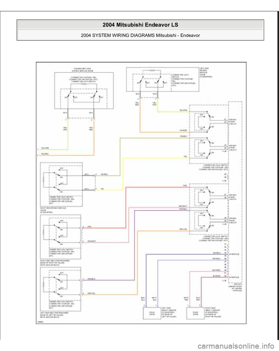 MITSUBISHI ENDEAVOR 2004  Service Repair Manual  
2004 Mitsubishi Endeavor LS 
2004 SYSTEM WIRING DIAGRAMS Mitsubishi - Endeavor
   
